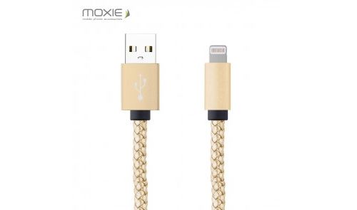 Moxie Cable Lightning Braided Leather 1M Gold Iphone 5S/6S
