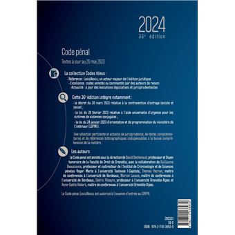 Code pénal 2024