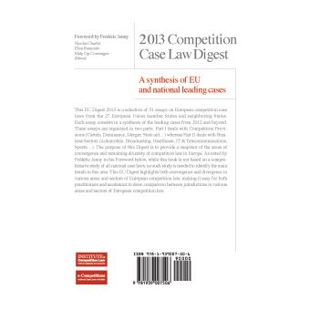 Digest 2013 Competition Case Law Digest a Synthesis of EU and National Leading Cases