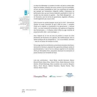 Le nombre et le droit
