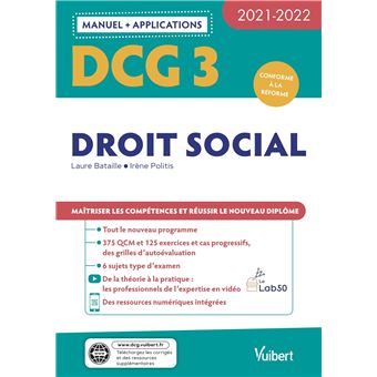 DCG 3 - Droit social : Manuel et Applications 2021-2022