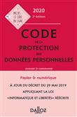 Code de la protection des données personnelles 2020 - 2e ed.