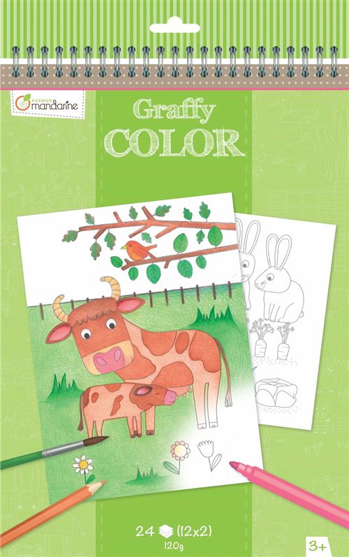 Carnet de 24 pages Avenue Mandarine Graffy Couleur Ferme