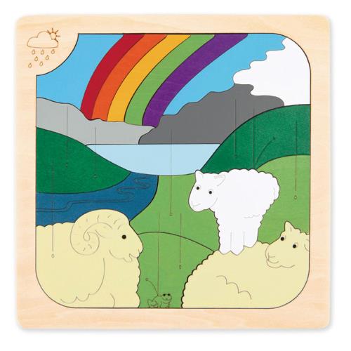 Puzzle 38 pièces Moutons des champs Hape