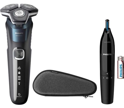 Philips 5000 Series S5889 - Special Edition - Rasoir - Sans Fil - Brun Cuir - avec Tondeuse De Précision Philips Smartclick