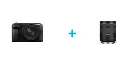 Caméra vidéo plein format Canon EOS C50 + poignée XLR + Objectif CANON RF 50mm F1.4 VCM