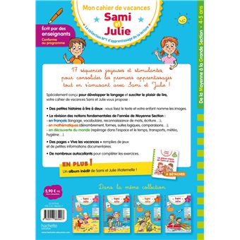 Sami et Julie - De la Moyenne à la Grande Section - Cahier de vacances 2023