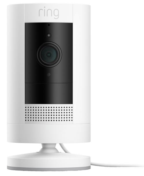 Ring Stick Up Cam Plugin Beveiligingscamera Wit