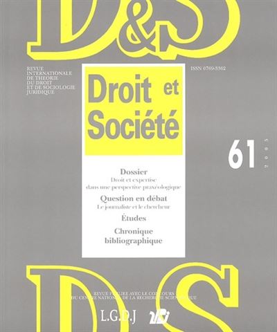 Revue droit et societe n 61 - 2005