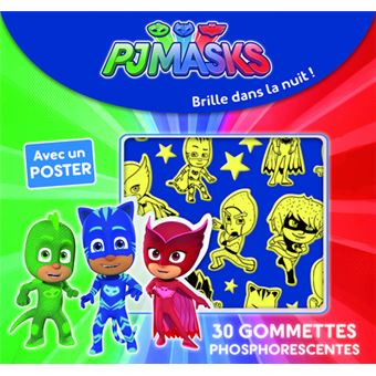 Pjmasks - 30 Gommettes phosphorescentes