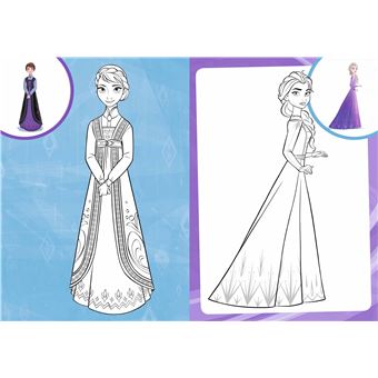 LA REINE DES NEIGES 2 - Mes Coloriages avec Stickers - Disney