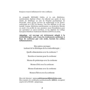 Dictionnaire alimentaire de la corticothérapie