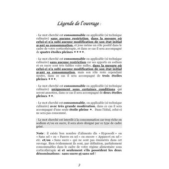 Dictionnaire alimentaire de la corticothérapie