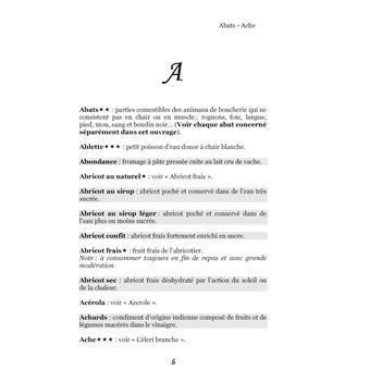 Dictionnaire alimentaire de la corticothérapie