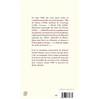 Le français, langue des droits de l’homme ?