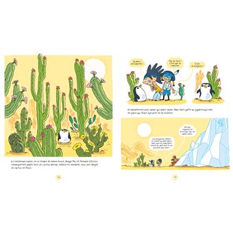 Un pingouin sous les cactus
