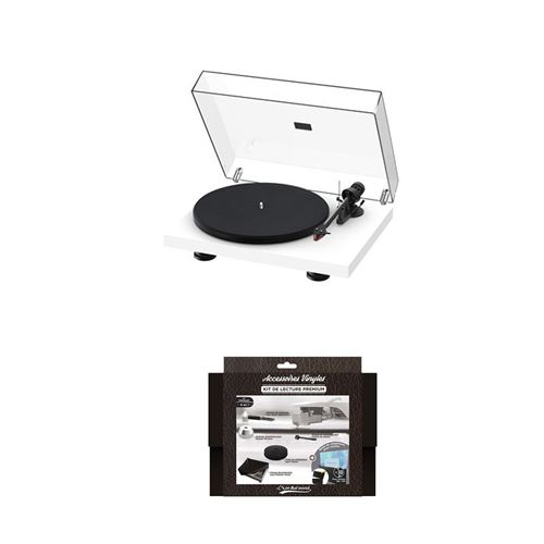 Platine vinyle Project Debut Carbon Evo Blanc + Kit de Lecture Love That Record Premium 6 en 1