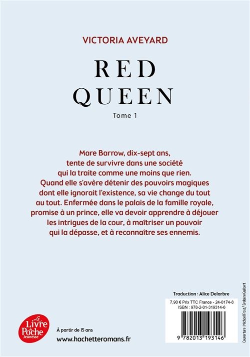 Red Queen - Tome 1 - Red Queen - Tome 1 - Victoria Aveyard, Alice