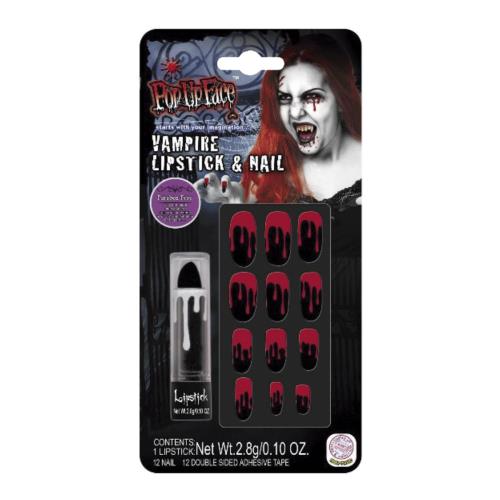 Kit rouge à levres et faux-ongles Rubie's France