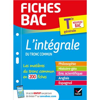 Fiches bac Le tout-en-un Tle (tronc commun) - Bac 2024