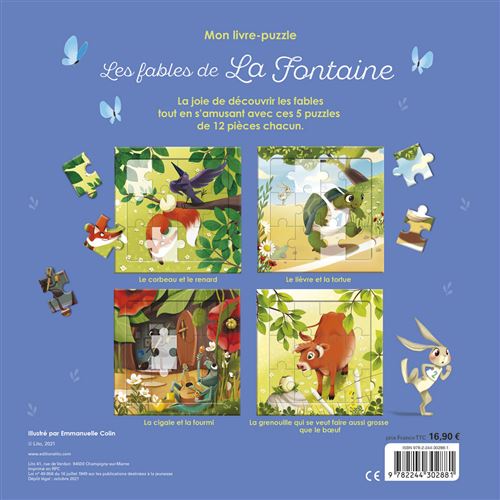 Mon livre puzzle : les contes - Emmanuelle Colin - Lito - Grand