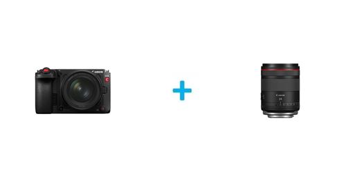 Caméra vidéo plein format Canon EOS C50 + poignée XLR + Objectif CANON RF 24mm F1.4 VCM
