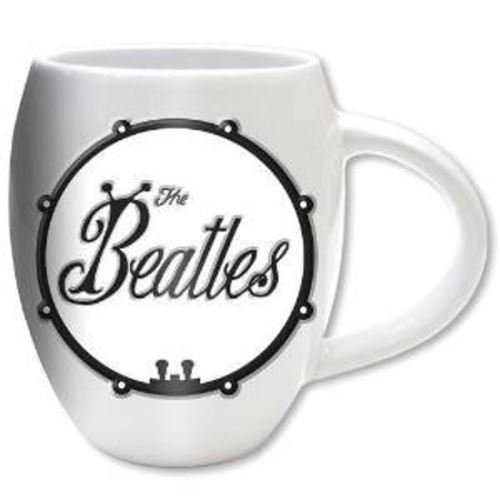 THE BEATLES-OVAL EMBOSSED MUG 450 ML-BLACK BUG LOGO