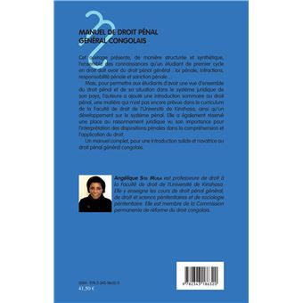 Manuel de droit pénal général congolais
