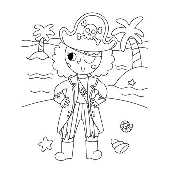 Maxi bloc à colorier - Pirates + Pompiers