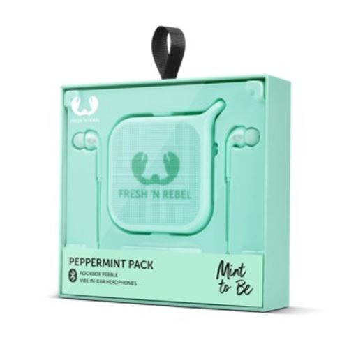 Fresh 'n Rebel Gift Pack III Pebble Bluetooth Speaker + Oortelefoons Munt