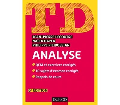 TD Analyse - Jean-Pierre Lecoutre - broché