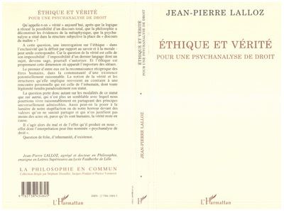 Ethique et vérité - Jean-Pierre Lalloz - (donnée non spécifiée)