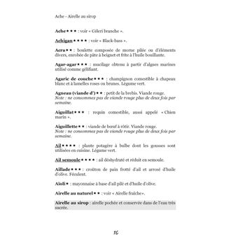 Dictionnaire alimentaire du diabète