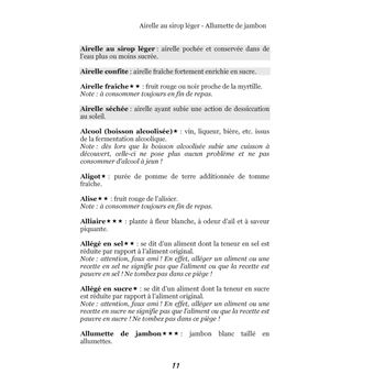 Dictionnaire alimentaire du diabète