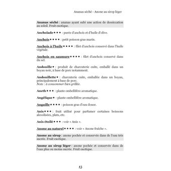 Dictionnaire alimentaire du diabète
