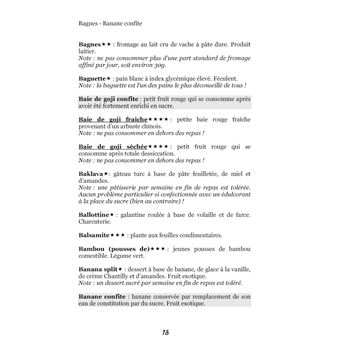 Dictionnaire alimentaire du diabète
