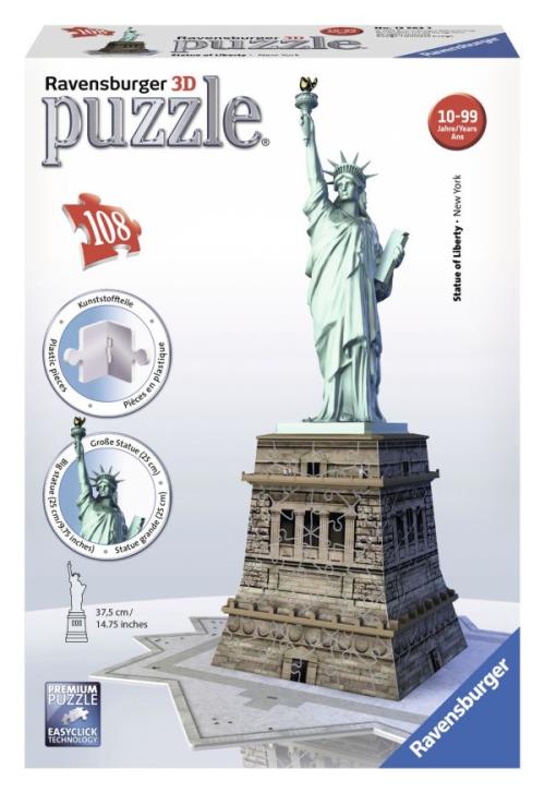 Puzzle 3D 108 Pièces Statue de la Liberté Ravensburger