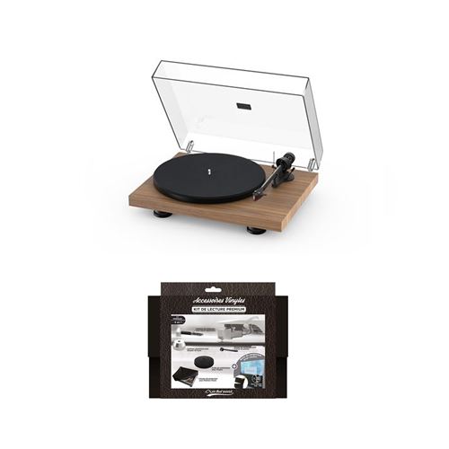Platine vinyle Project Débuts Carbon EVO Noyer + Kit de Lecture Love That Record Premium 6 en 1