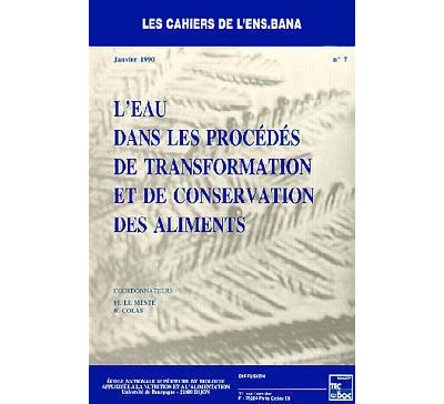L'Eau dans les procédés de transformation et de conservation des aliments