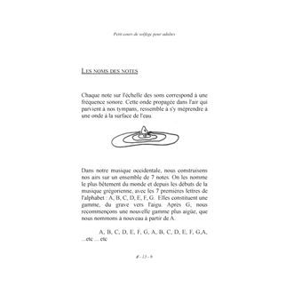 Petit cours de solfège pour adultes