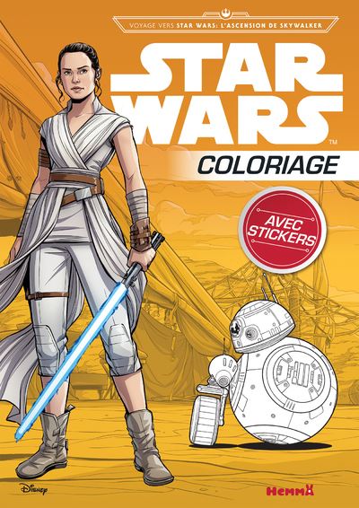 Voyage vers l'Episode IX Livre de coloriage avec stickers