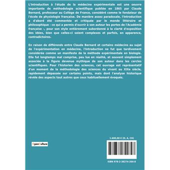 Introduction à l'étude de la médecine expérimentale