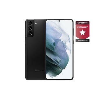 Samsung Galaxy S21+ 5G - 5G smartphone - double SIM - RAM 8 Go / Mémoire interne 256 Go - écran OEL - 6.7" - 2400 x 1080 pixels (120 Hz) - 3 x caméras arrière 12 MP, 12 MP, 64 MP - front camera 10 MP - noir fantôme - 1