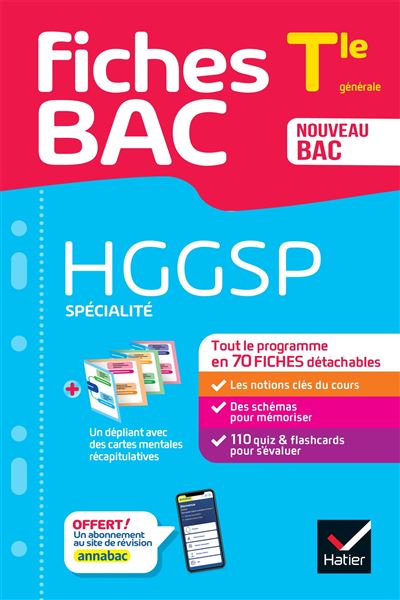 Fiches Bac Hggsp Tle Spécialité Bac 2023 Nouveau Programme De Terminale Broché Collectif 4280