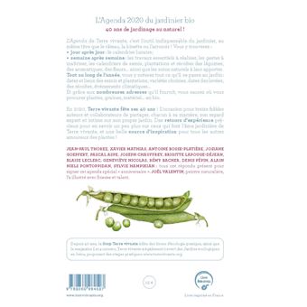 L'agenda du jardinier bio 2020