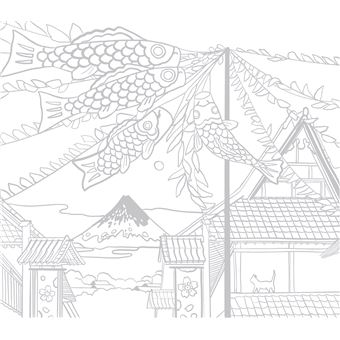 L'art à la manière d'Hokusai - Peinture aquarelle - boîte avec accessoires