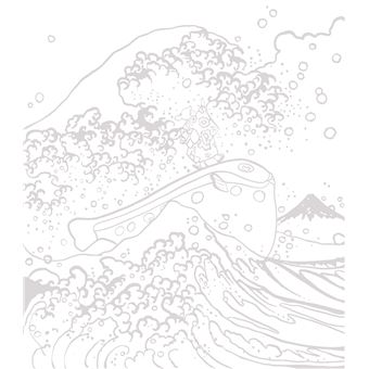 L'art à la manière d'Hokusai - Peinture aquarelle - boîte avec accessoires