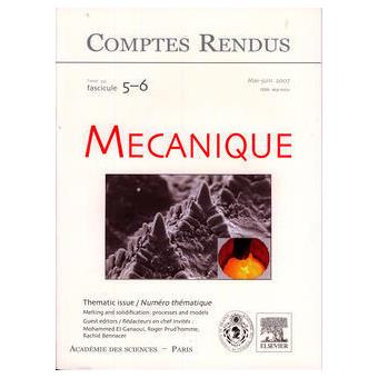 Comptes rendus academie des sciences mecanique tome 335 fasc