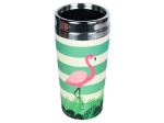 Mug isotherme en bambou Woodway flamant rose