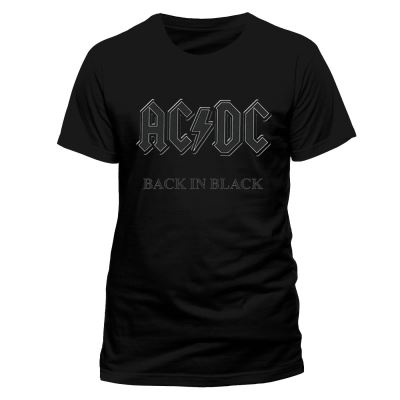 Back in black/black/men/m/tee shirt